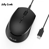 Jelly Comb Type C USB Cable Mice Wired Ergonomic Mouse for Computer Laptop Mouse For Apple Macbook Pro Chromebook Cellphone