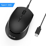 Jelly Comb Type C USB Cable Mice Wired Ergonomic Mouse for Computer Laptop Mouse For Apple Macbook Pro Chromebook Cellphone