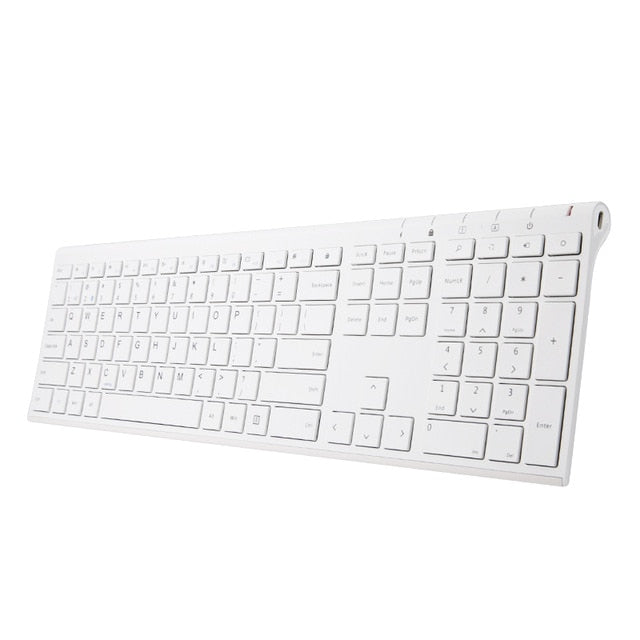 B.O.W Ultra Slim 2.4Ghz & 4.0 bluetooh Wireless Metal Keyboard for Computer PC Laptop,Cellphone, Full Size and Ergonomic Design
