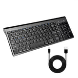 Dual-mode Bluetooth+USB Wire Keyboard for PC Laptop iPad iPhone Cellphone Tablet
